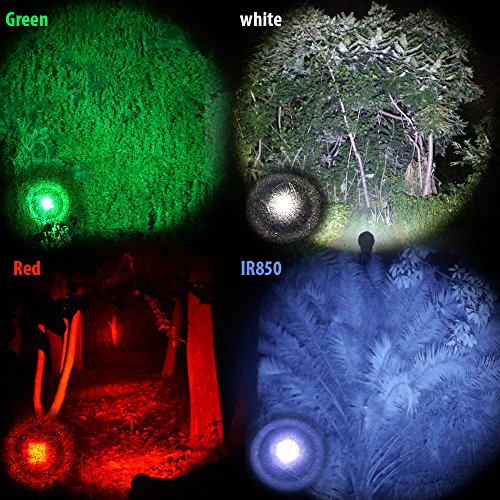 Odepro KL52 zoombare Taschenlampe rot grün weiß ir850 LED Lampe - 2