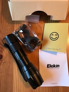 Leiferumfang Elekin Taschenlampe 1000 Lumen LED Cree XM-L T6