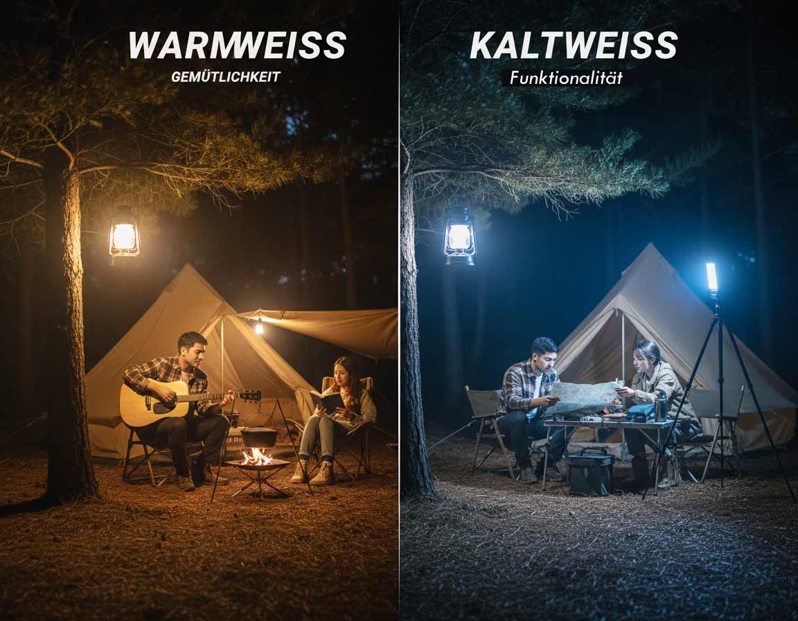 Warmweiß vs. Kaltweiß - warme Gemütlichkeit gegenüber kühler Klarheit Warmweiß vs. Kaltweiß - warme Gemütlichkeit gegenüber kühler Klarheit
